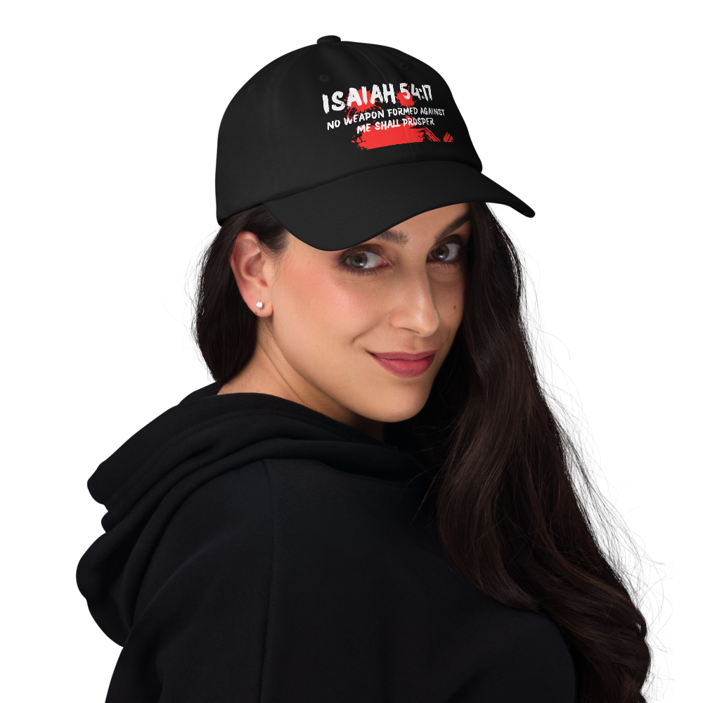 Black Unisex Dad hat - No Weapon Formed Against Me Shall Propser