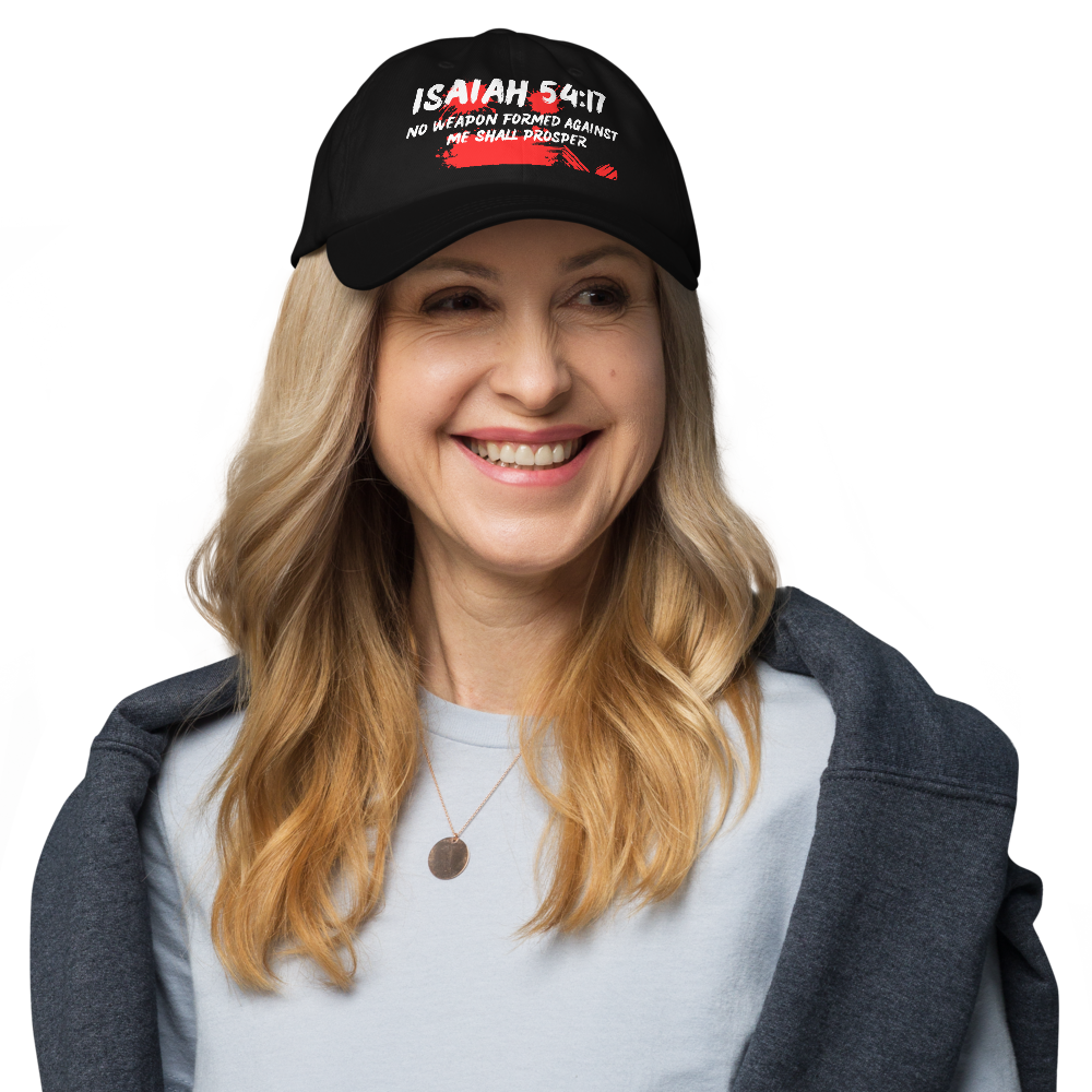 Black Unisex Dad hat - No Weapon Formed Against Me Shall Propser