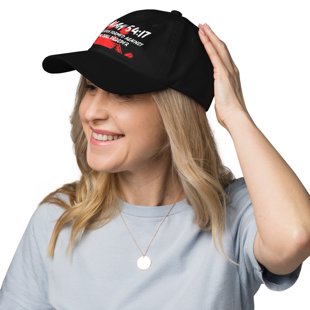 Black Unisex Dad hat - No Weapon Formed Against Me Shall Propser