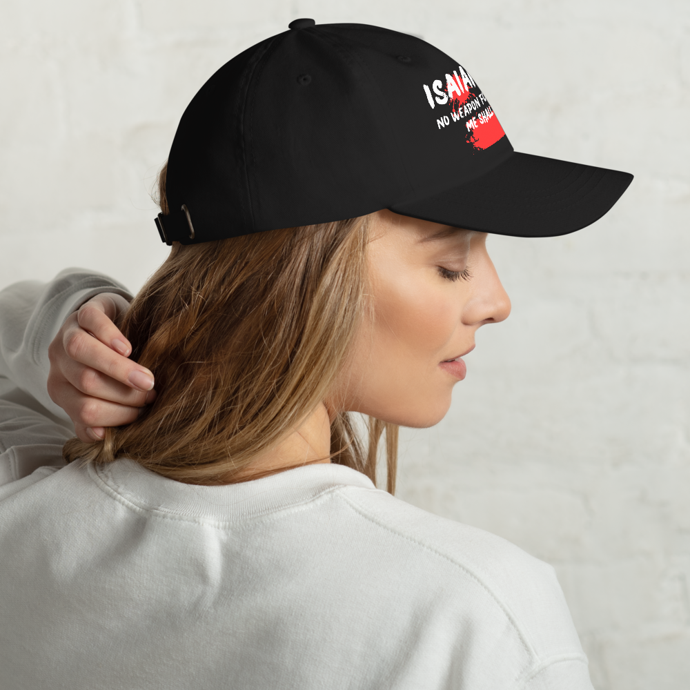Black Unisex Dad hat - No Weapon Formed Against Me Shall Propser