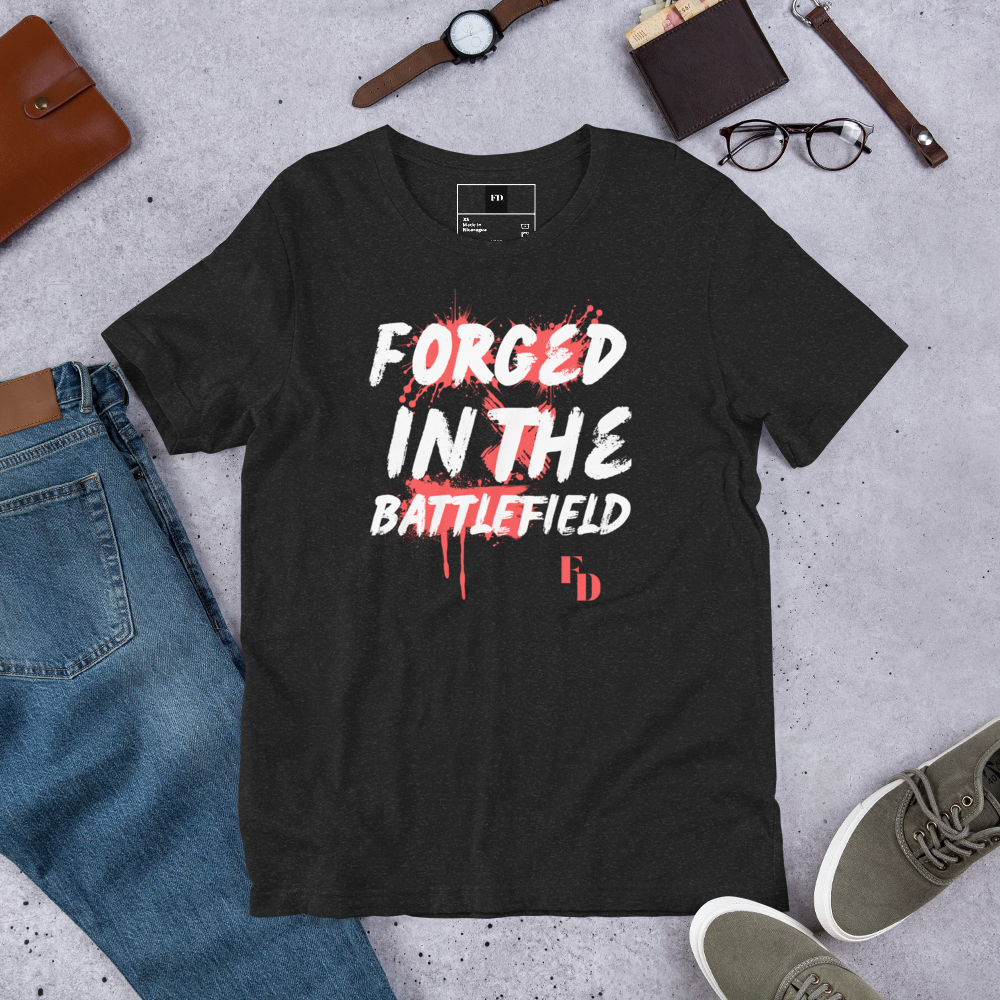 Black Unisex t-shirt -  Forged in the Battlefield with Isaiah 54:17
