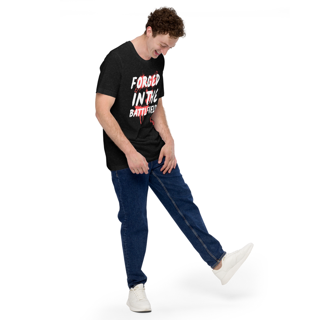 Black Unisex t-shirt -  Forged in the Battlefield with Isaiah 54:17